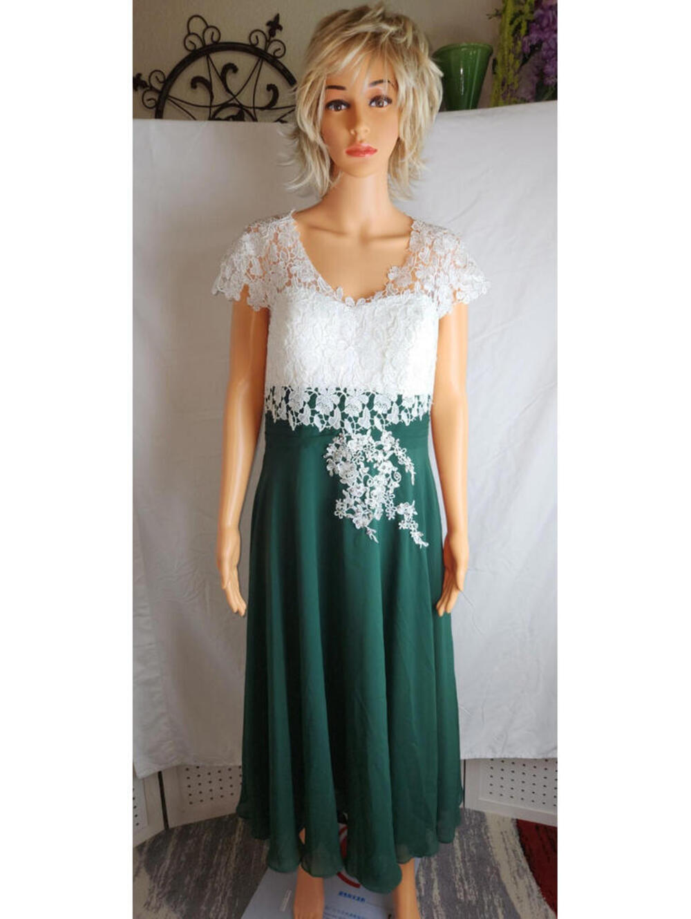 JJ's House, dress, bridesmaid,wedding, formal, lacy, hunter green, size 12, maxi